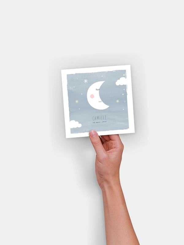 Faire-part naissance Jolie lune