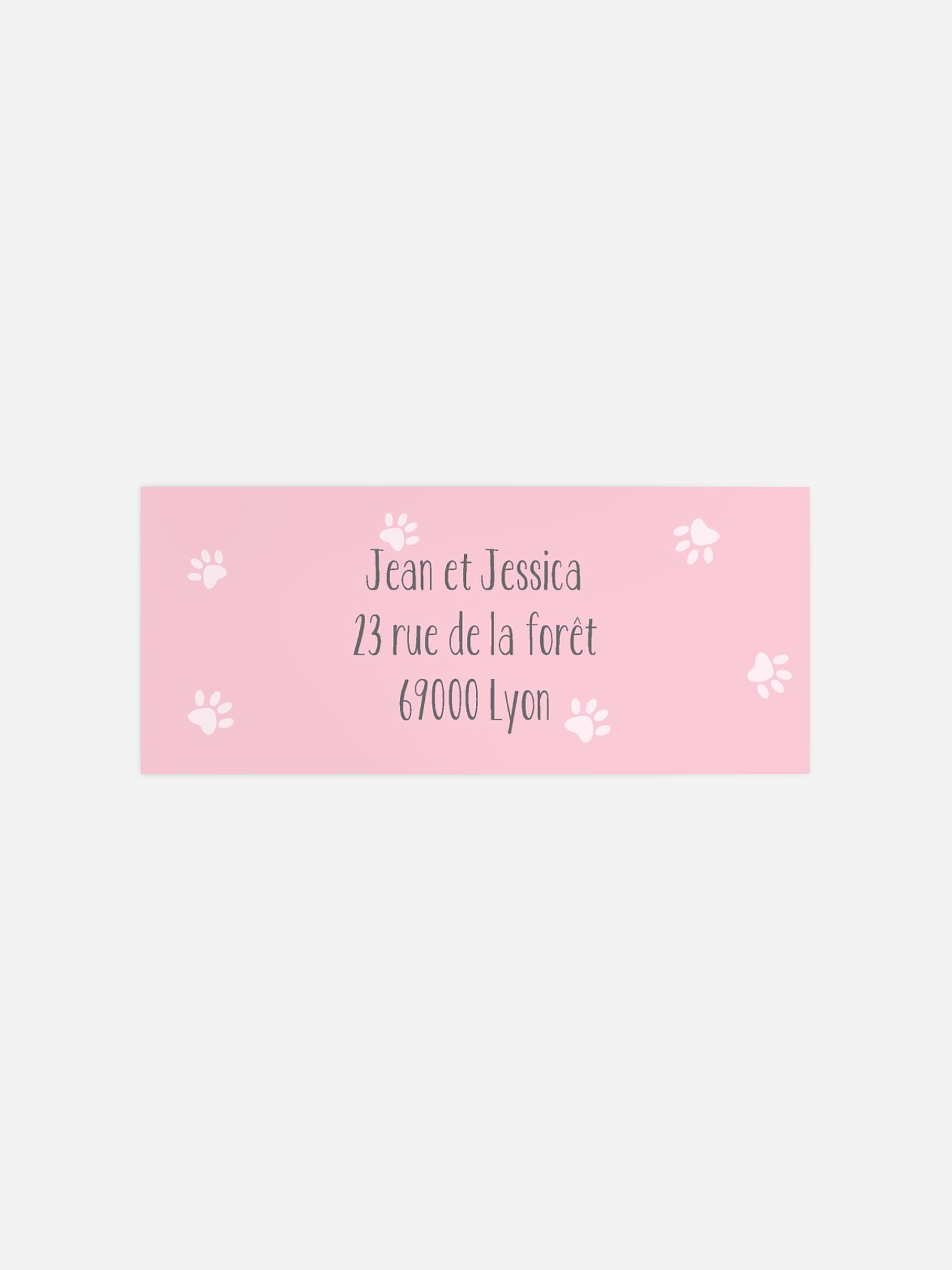 Étiquette expéditeur naissance Petit chat