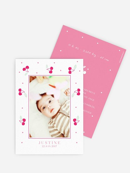 Faire-part naissance Jolies cerises