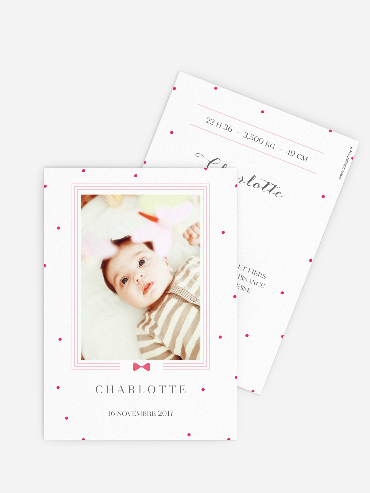Faire-part naissance Petite demoiselle