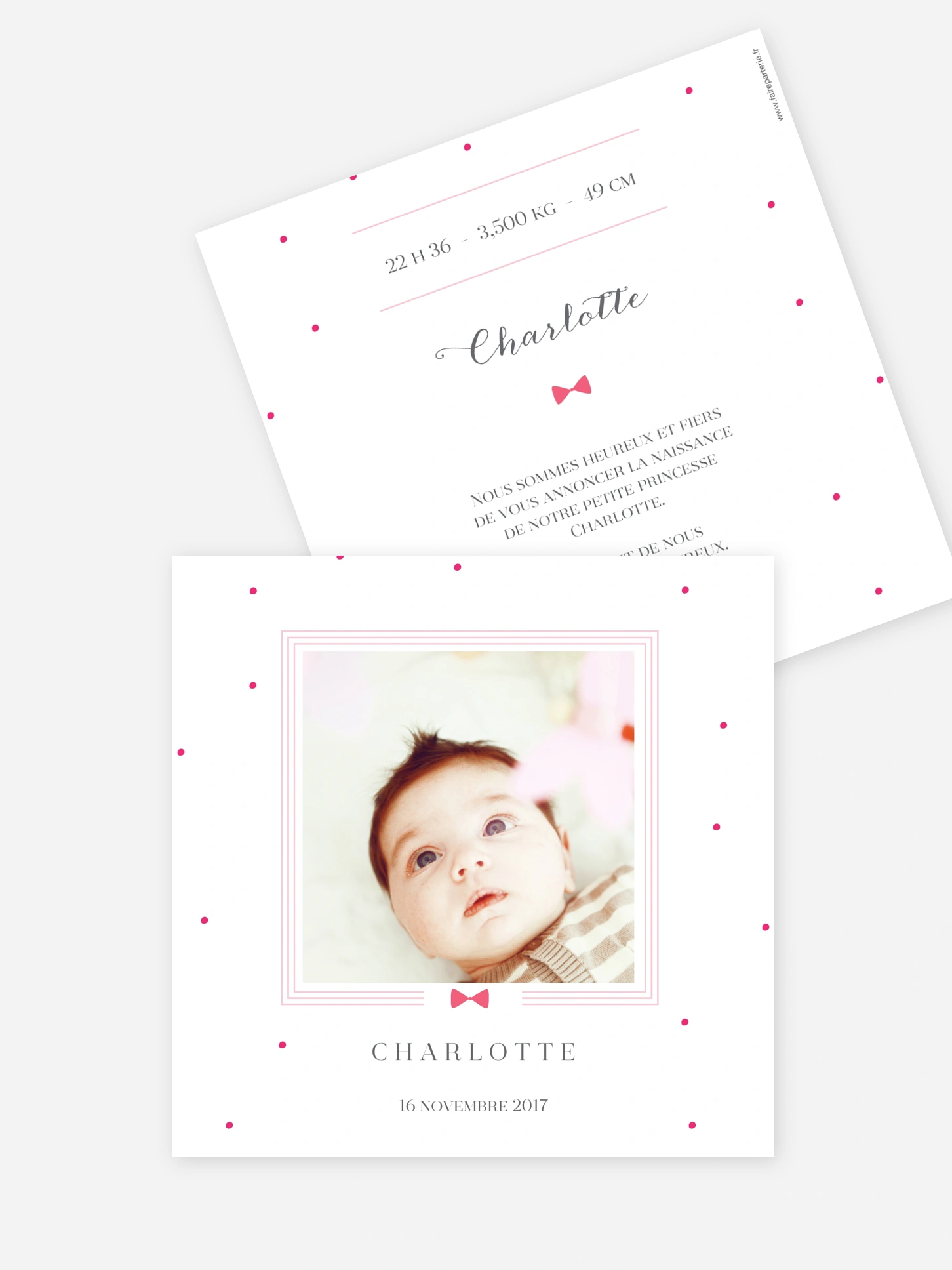 Faire-part naissance Petite demoiselle