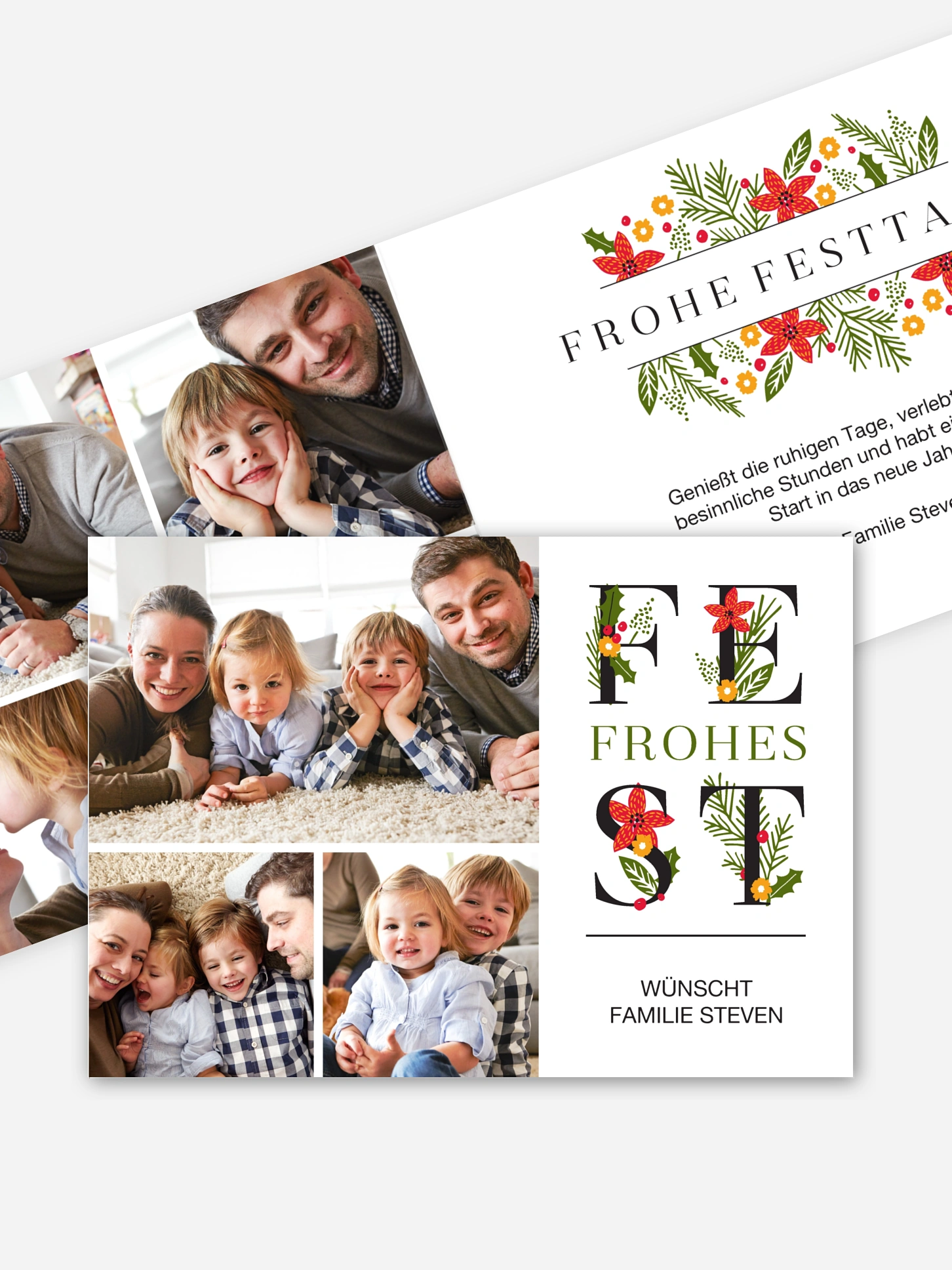Weihnachtskarte Floral Fest