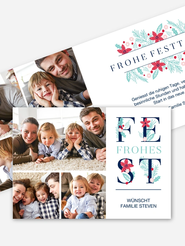 Weihnachtskarte "Floral Fest