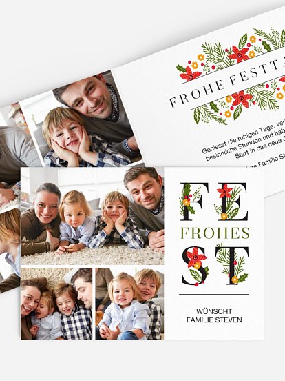 Weihnachtskarte Weihnachtskarte "Floral Fest