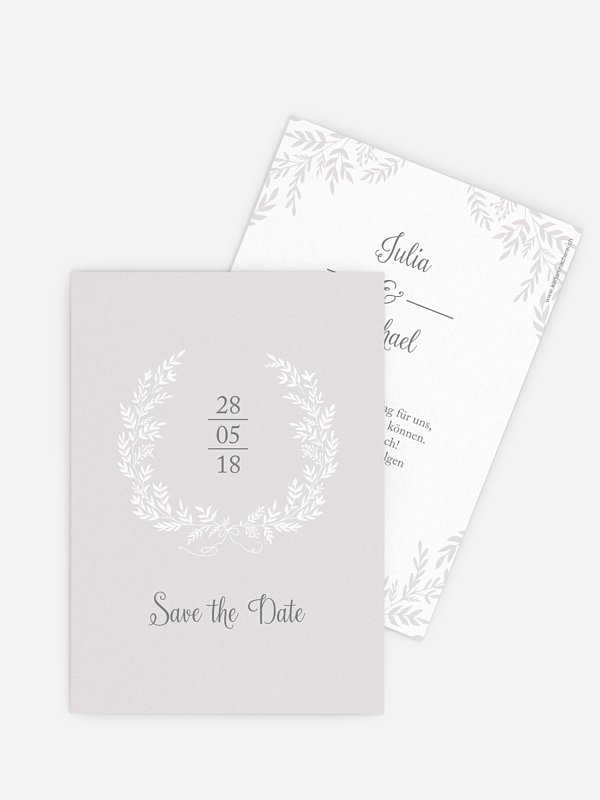 Save-the-Date Karte Leaves of Love