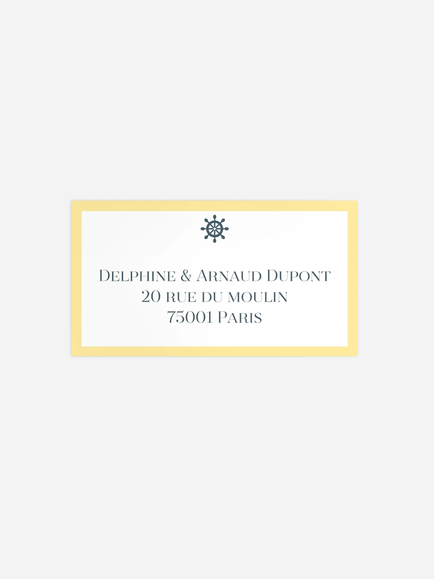 Étiquette destinataire baptême Petit matelot