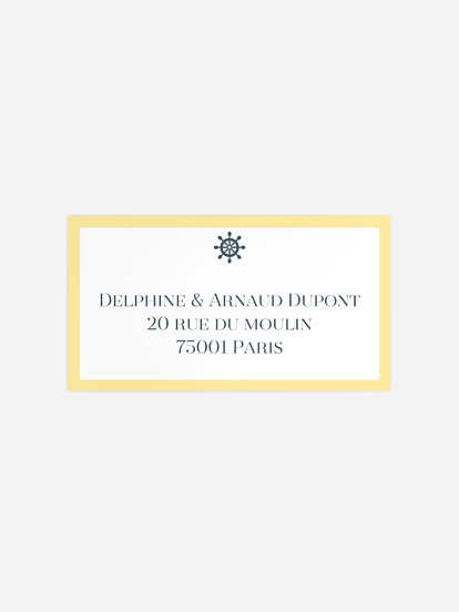 Étiquette destinataire baptême Petit matelot