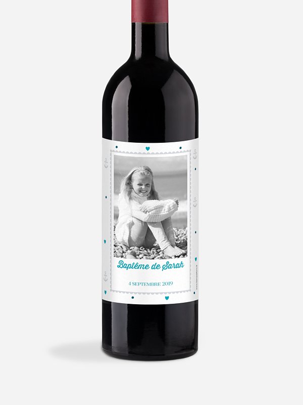 Étiquette pour bouteille Petite ancre