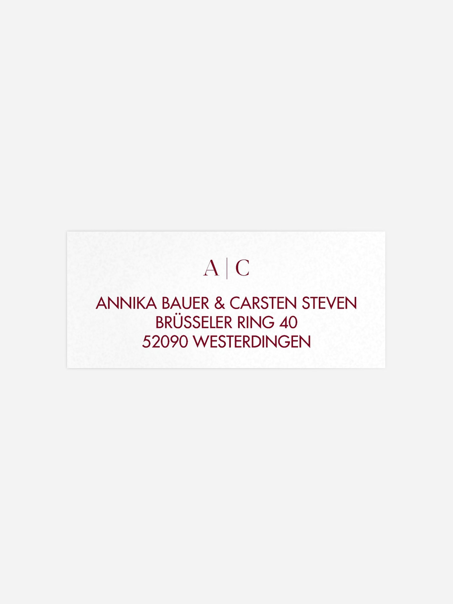 Absenderaufkleber Hochzeit Festive Letter