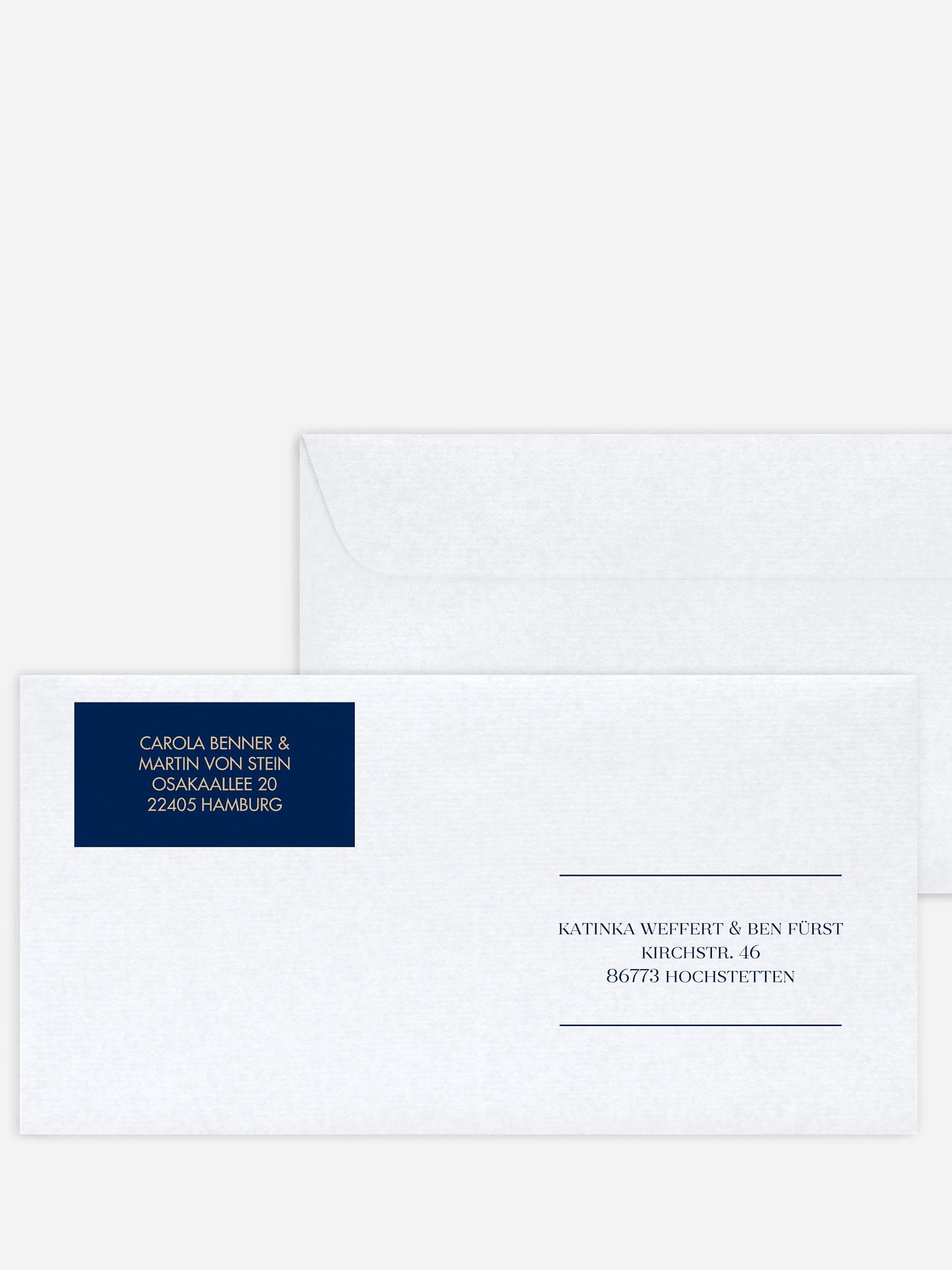 Bedruckter Briefumschlag Hochzeit Festive Letter