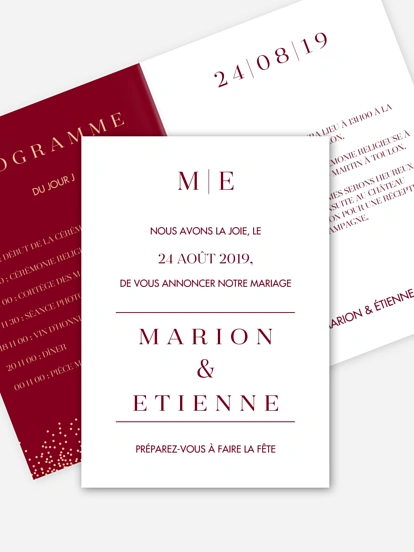 Faire-part mariage Fairy chic