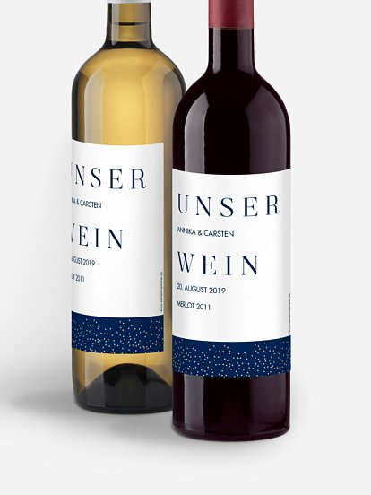 Flaschenetikett Hochzeit Festive Letter