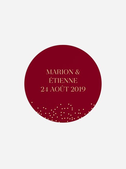 Étiquette cadeau mariage Fairy chic