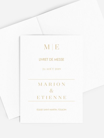 Livret de messe mariage Fairy chic