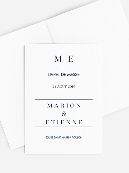 Livret de messe mariage Fairy chic