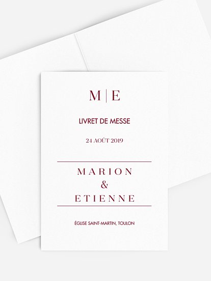 Livret de messe mariage Fairy chic