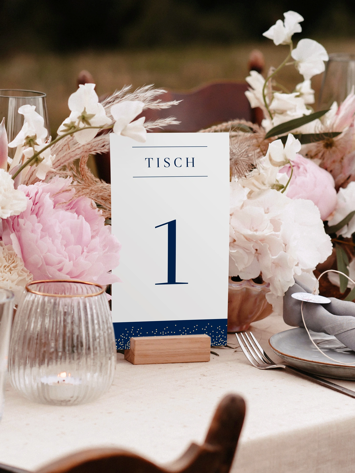 Tischnummer Festive Letter