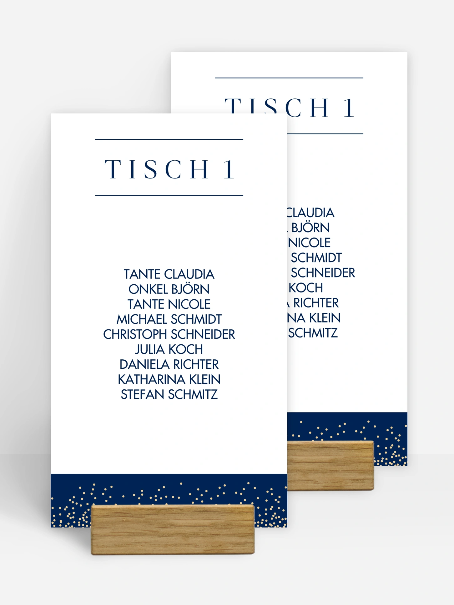 Gruppentischkarte Festive Letter