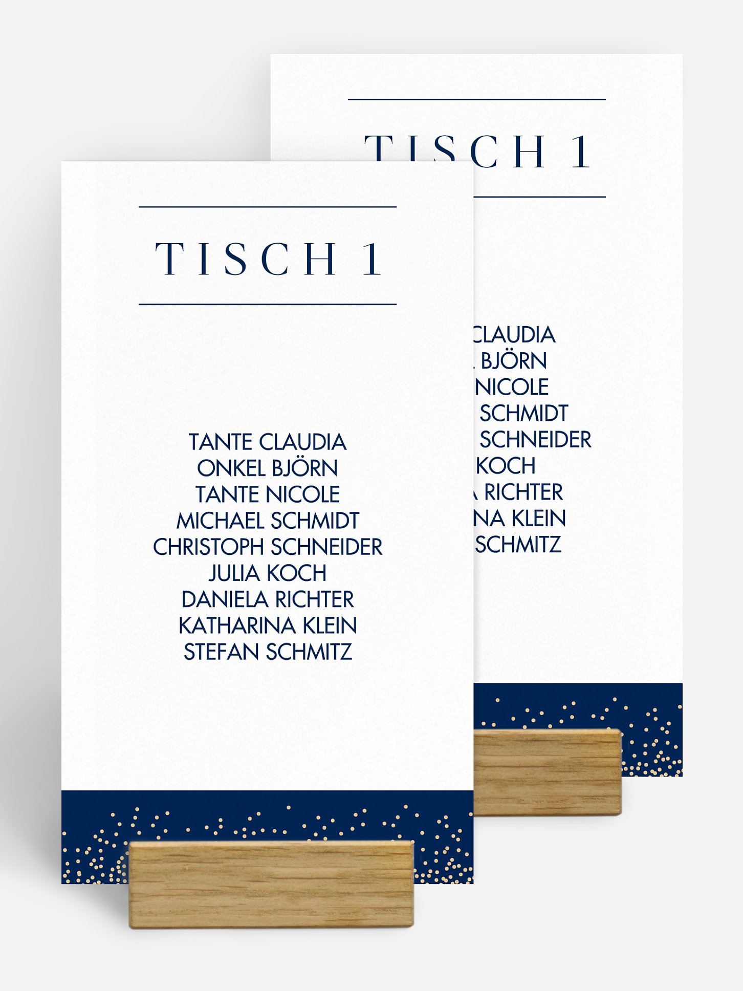 Gruppentischkarte Festive Letter