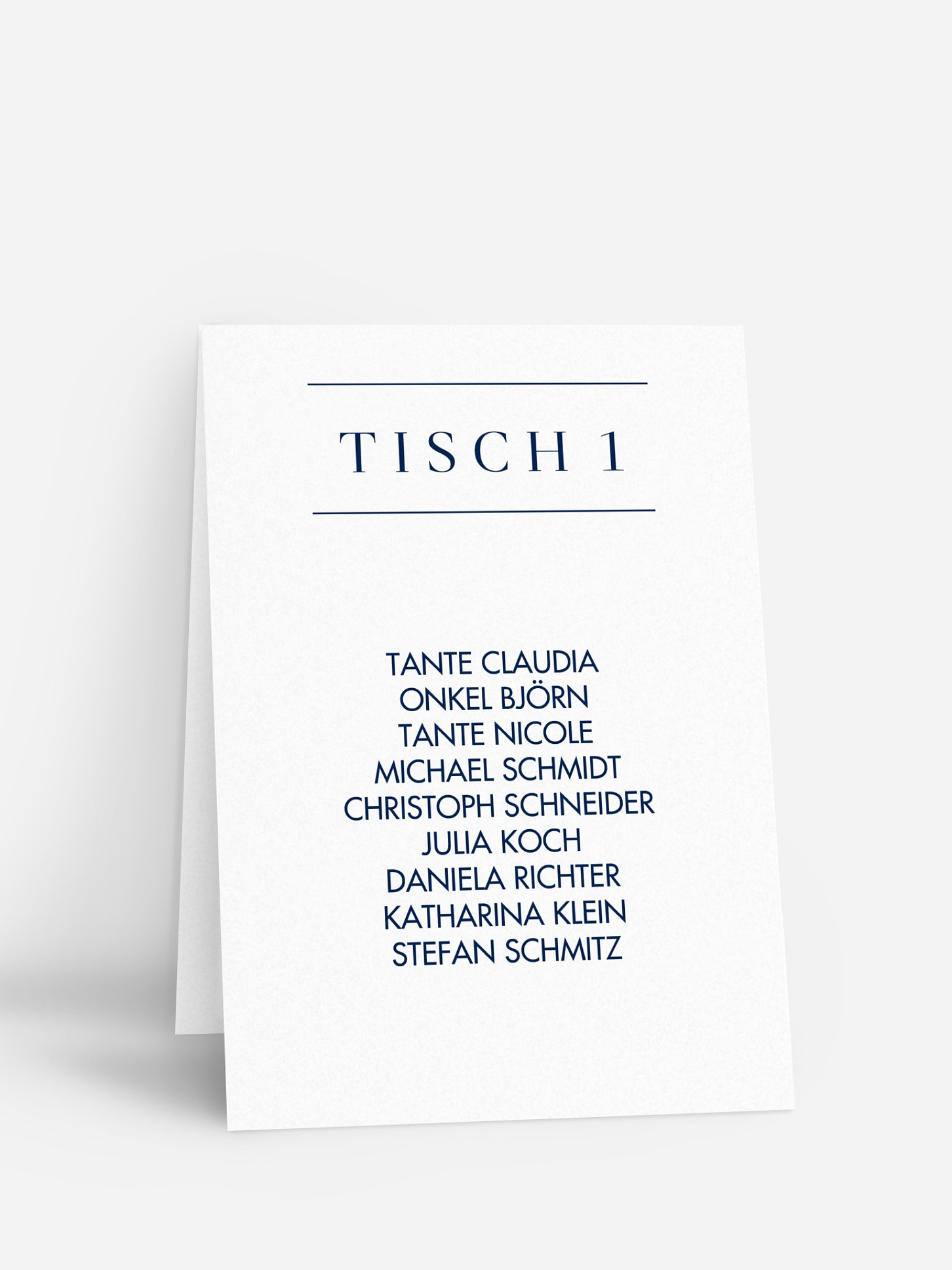 Gruppentischkarte Festive Letter