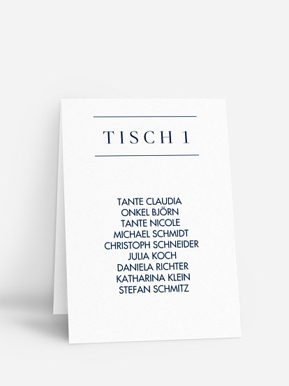 Gruppentischkarte Festive Letter