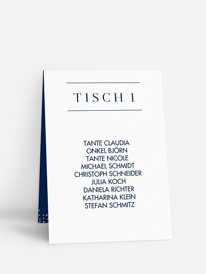 Gruppentischkarte Festive Letter