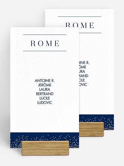 Nom de table mariage Fairy chic