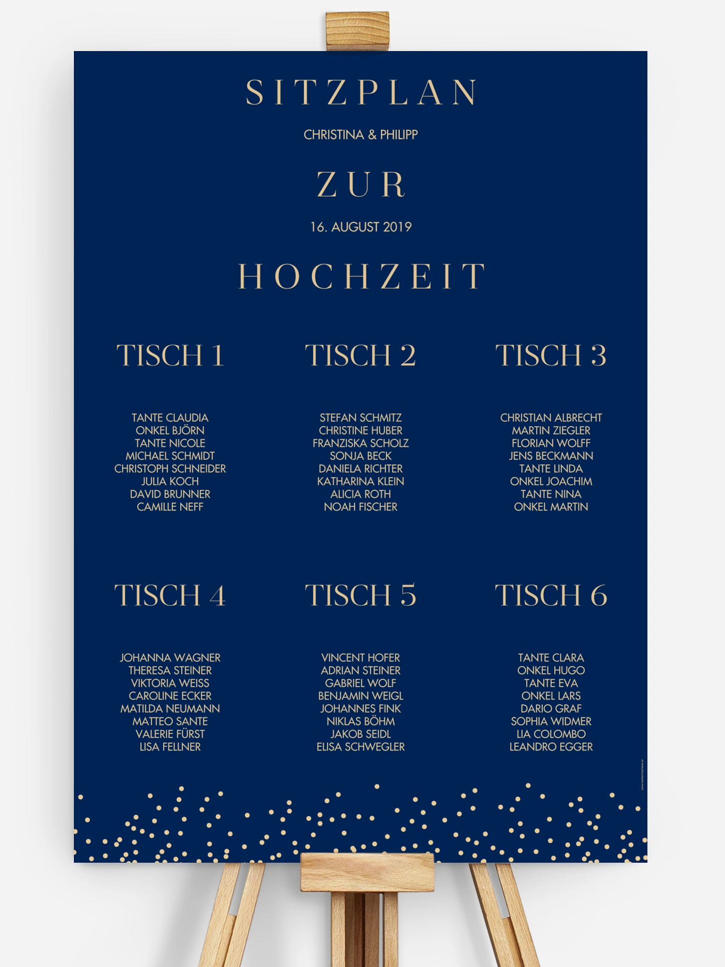 Sitzplan Plakat Festive Letter