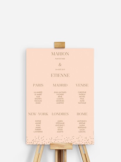 Poster plan de table mariage Fairy chic