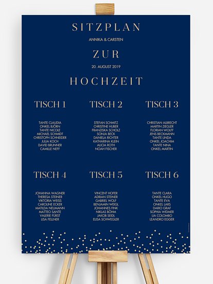 Sitzplan Plakat Festive Letter
