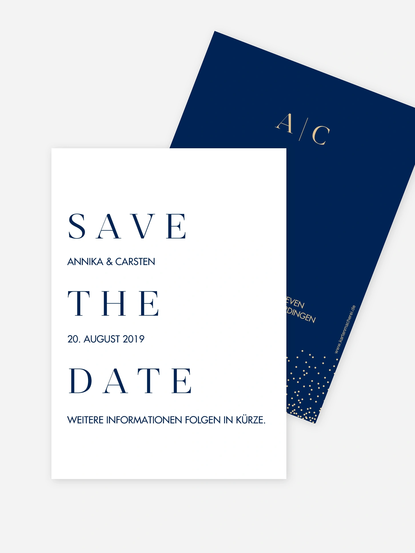 Save-the-Date Karte Festive Letter