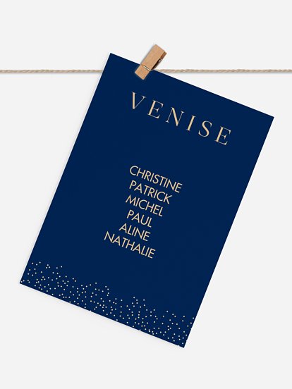 Cartons plan de table mariage Fairy chic