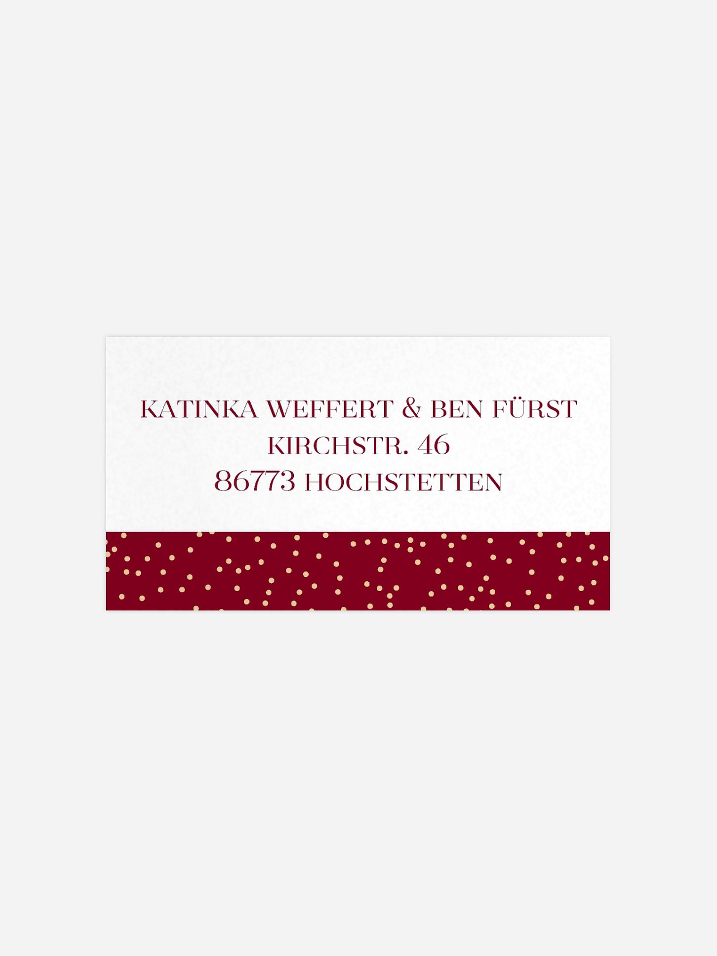 Empfängeraufkleber Hochzeit Festive Letter