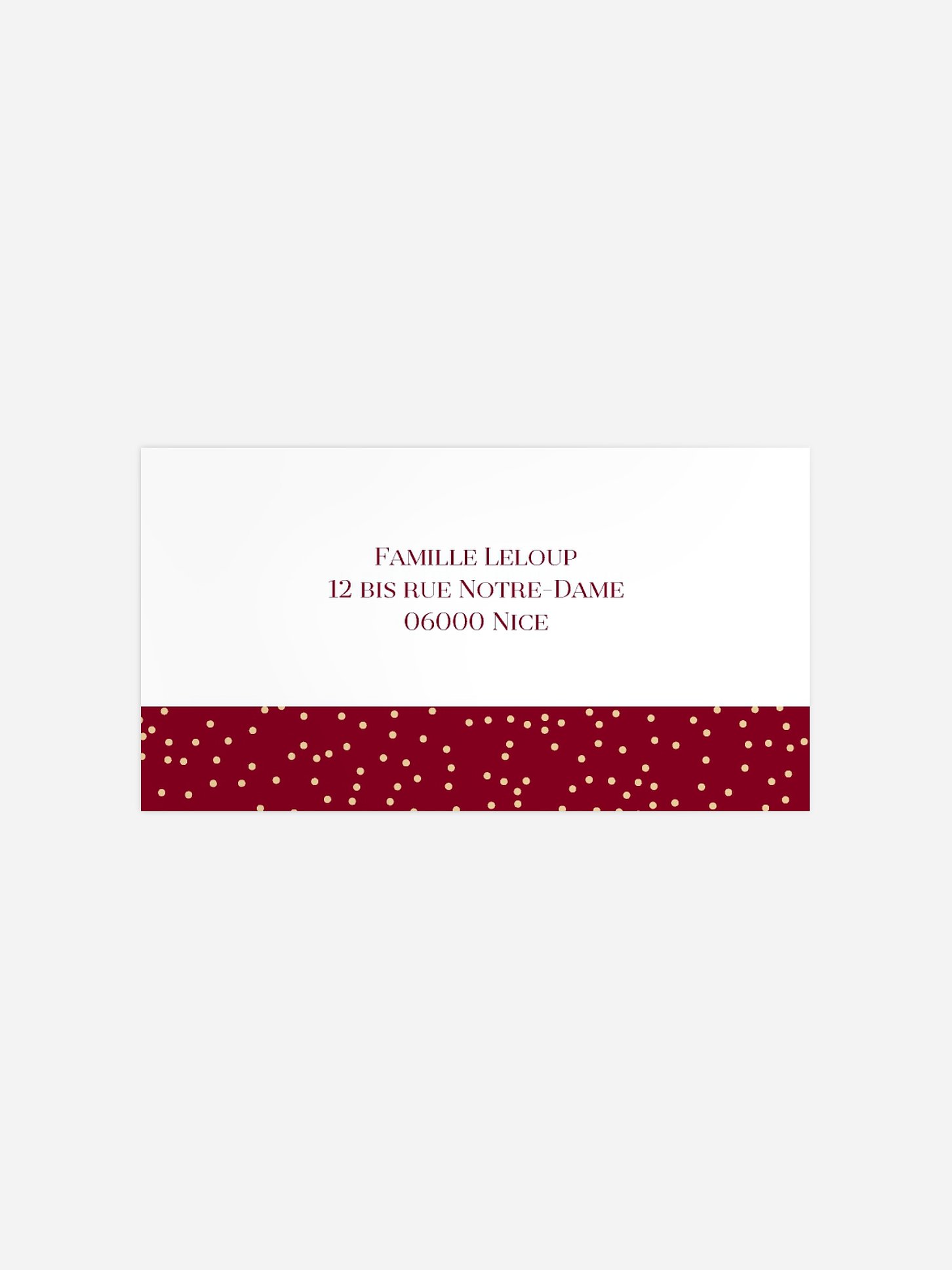 Étiquette destinataire mariage Fairy chic