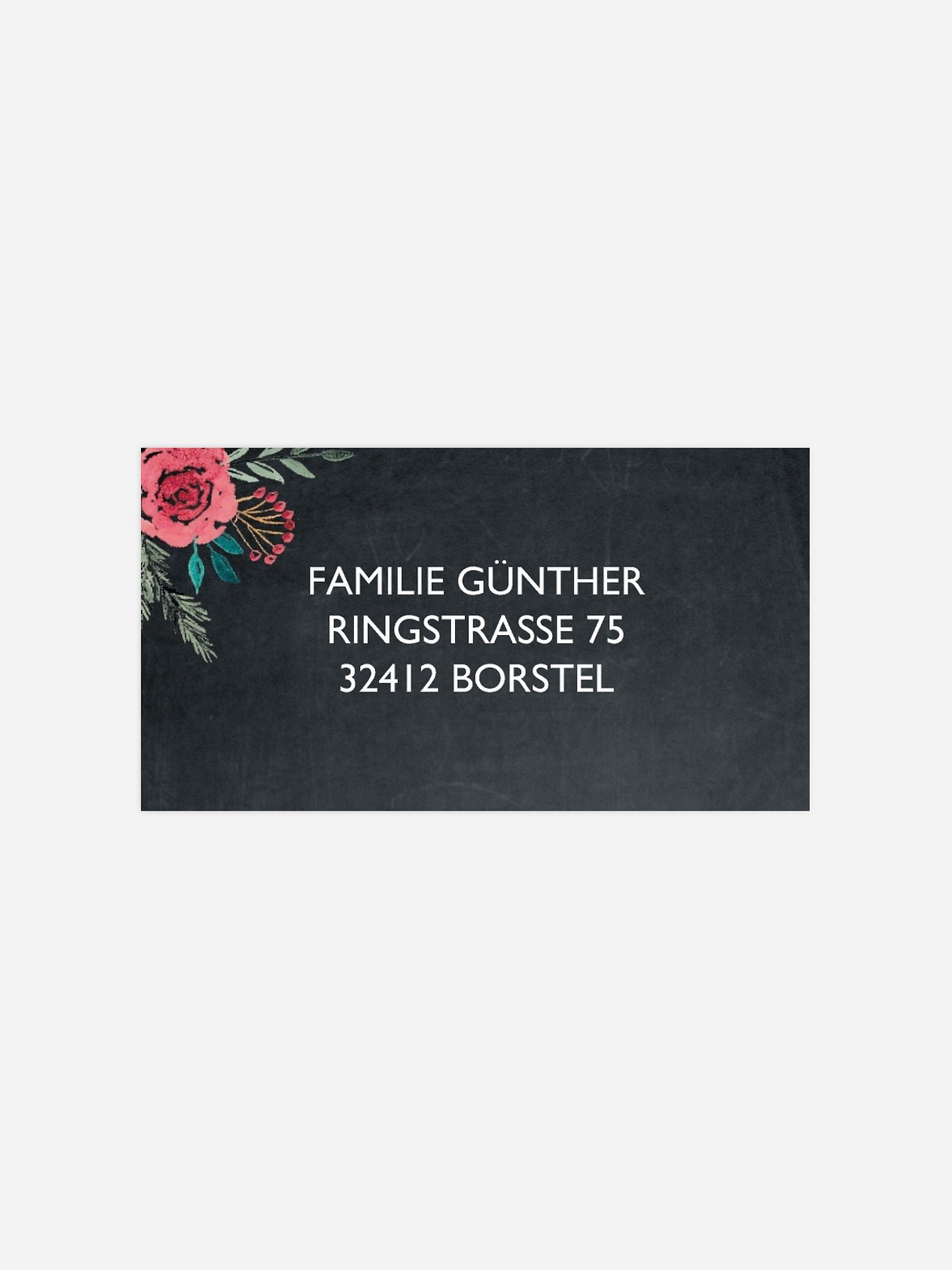 Empfängeraufkleber Weihnachten Love & Leaves