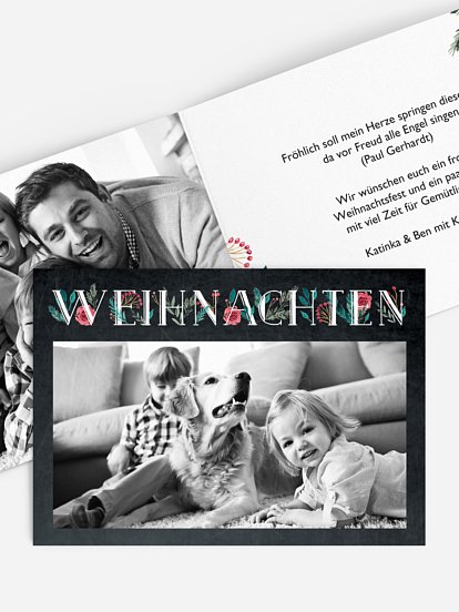 Weihnachtskarte Love & Leaves