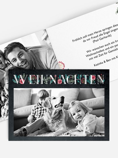 Weihnachtskarte Love & Leaves