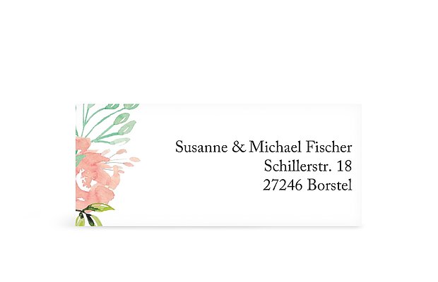 Absenderaufkleber Silberhochzeit Florentina