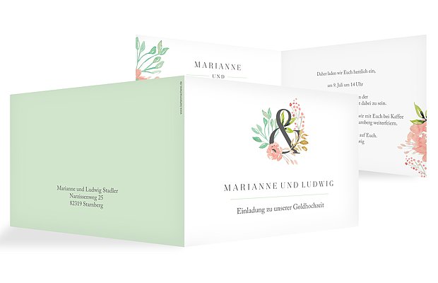 Einladung zur Goldenen Hochzeit Florentina