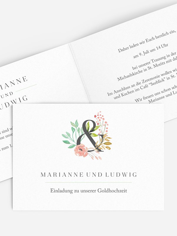 Einladung zur Goldenen Hochzeit Florentina