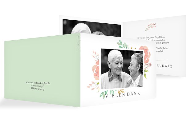 Danksagung zur Goldenen Hochzeit Florentina
