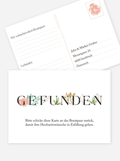 Ballonkarte Hochzeit Florentina
