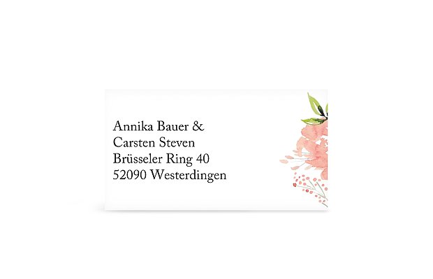 Empfängeraufkleber Silberhochzeit Florentina