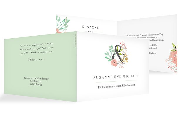 Einladung zur Silberhochzeit Florentina