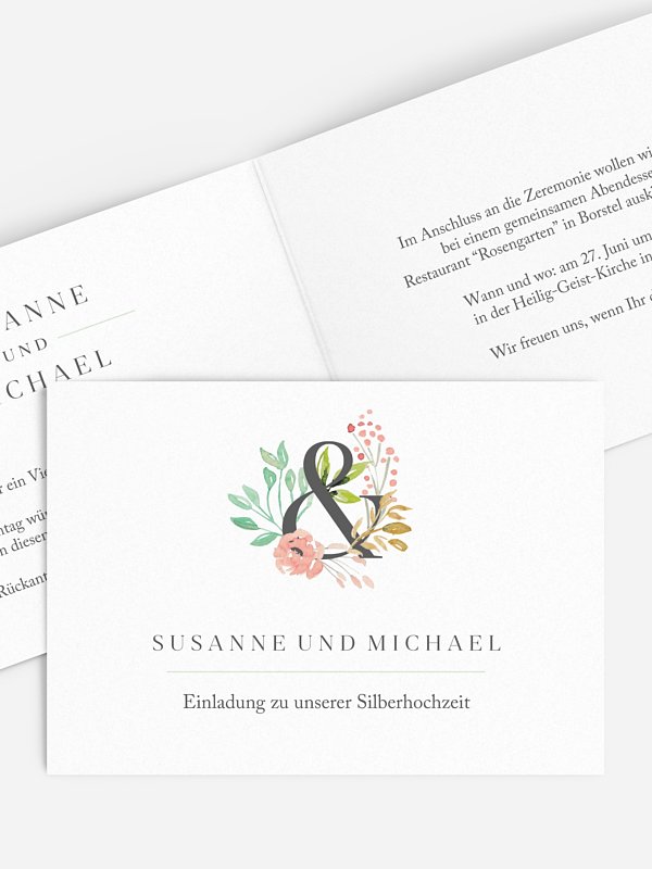 Einladung zur Silberhochzeit Florentina