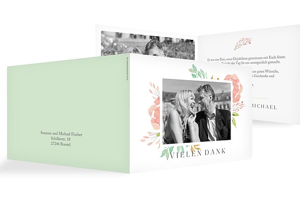Danksagung zur Silberhochzeit Florentina