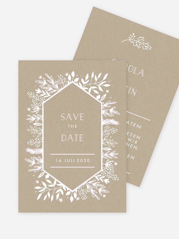 Save-the-Date Karte Les Floralies Premium