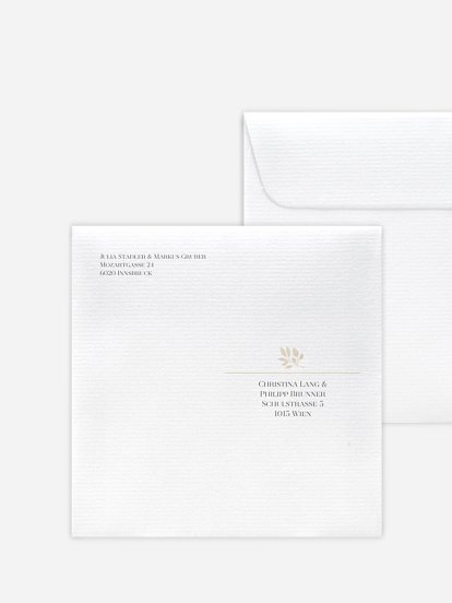 Bedruckter Briefumschlag Hochzeit Versailles