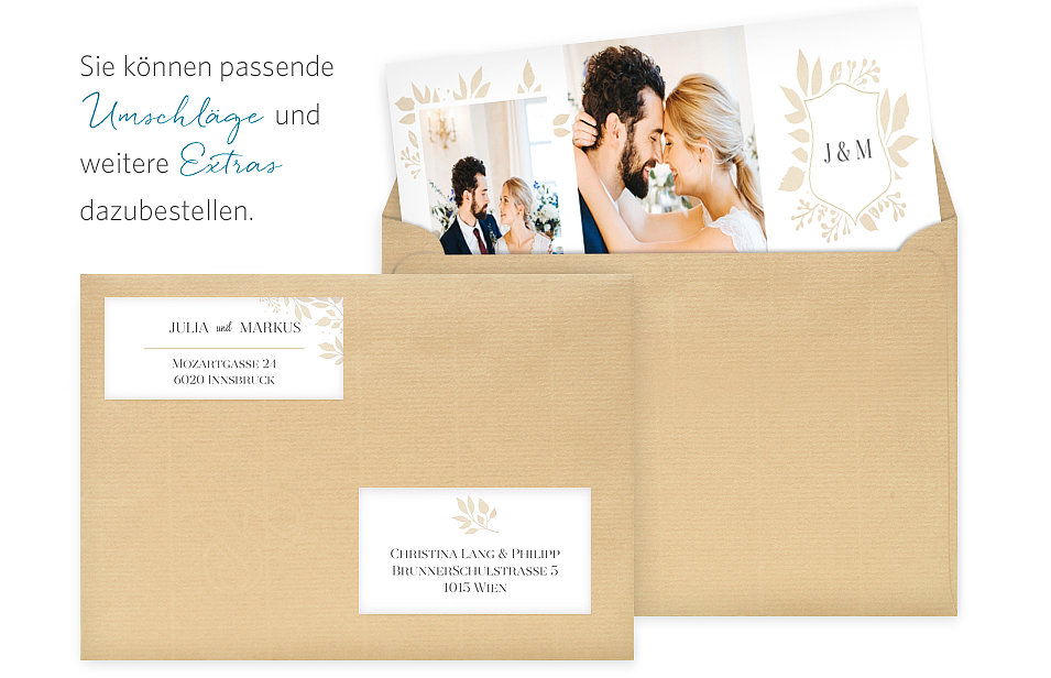 Dankeskarte Hochzeit Versailles