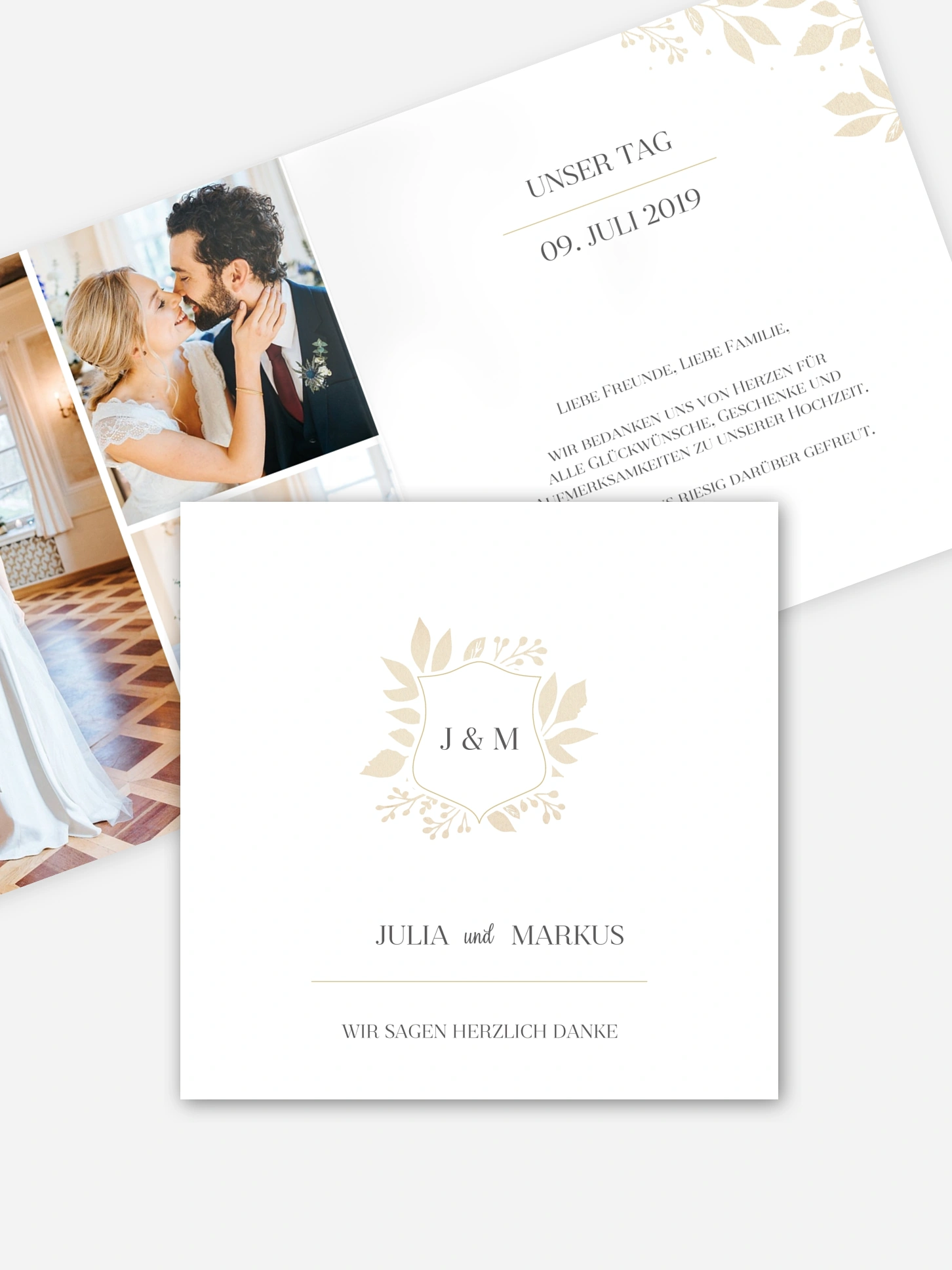 Dankeskarte Hochzeit Versailles